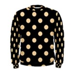 Polka Dots - Sunset Orange on Black Men s Sweatshirt