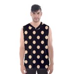 Polka Dots - Sunset Orange on Black Men s Basketball Tank Top