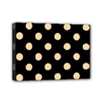 Polka Dots - Sunset Orange on Black Mini Canvas 7  x 5  (Stretched)