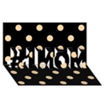 Polka Dots - Sunset Orange on Black #1 MOM 3D Greeting Cards (8x4)
