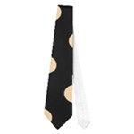 Polka Dots - Sunset Orange on Black Necktie (One Side)