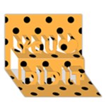 Polka Dots - Black on Pastel Orange You Did It 3D Greeting Card (7x5)