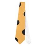 Polka Dots - Black on Pastel Orange Necktie (One Side)