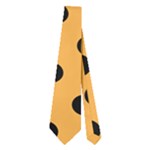 Polka Dots - Black on Pastel Orange Necktie (Two Side)