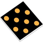 Polka Dots - Pastel Orange on Black Small Memo Pads