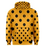 Polka Dots - Black on Dark Tangerine Orange Men s Pullover Hoodie