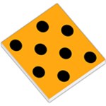 Polka Dots - Black on Dark Tangerine Orange Small Memo Pads