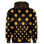 Polka Dots - Dark Tangerine Orange on Black Men s Pullover Hoodie