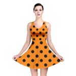 Polka Dots - Black on Orange Reversible Skater Dress