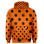 Polka Dots - Black on Safety Orange Men s Pullover Hoodie