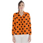Polka Dots - Black on Safety Orange Wind Breaker (Women)