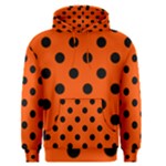 Polka Dots - Black on Tangelo Orange Men s Pullover Hoodie