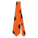 Polka Dots - Black on Tangelo Orange Necktie (Two Side)
