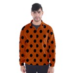 Polka Dots - Black on Burnt Orange Wind Breaker (Men)