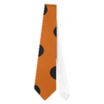 Polka Dots - Black on Burnt Orange Necktie (One Side)