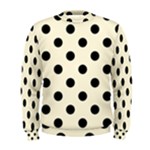 Polka Dots - Black on Cornsilk Yellow Men s Sweatshirt