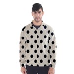 Polka Dots - Black on Cornsilk Yellow Wind Breaker (Men)