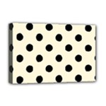 Polka Dots - Black on Cornsilk Yellow Deluxe Canvas 18  x 12  (Stretched)