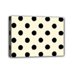 Polka Dots - Black on Cornsilk Yellow Mini Canvas 7  x 5  (Stretched)