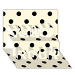 Polka Dots - Black on Cornsilk Yellow You Rock 3D Greeting Card (7x5)