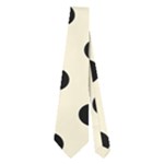 Polka Dots - Black on Cornsilk Yellow Necktie (Two Side)