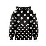 Polka Dots - Cornsilk Yellow on Black Kid s Pullover Hoodie