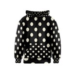 Polka Dots - Cornsilk Yellow on Black Kid s Zipper Hoodie