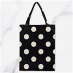 Polka Dots - Cornsilk Yellow on Black Classic Tote Bag