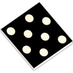 Polka Dots - Cornsilk Yellow on Black Small Memo Pads