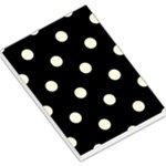 Polka Dots - Cornsilk Yellow on Black Large Memo Pads