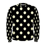 Polka Dots - Cream Yellow on Black Men s Sweatshirt