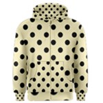 Polka Dots - Black on Blond Yellow Men s Zipper Hoodie