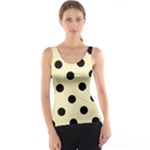 Polka Dots - Black on Blond Yellow Tank Top