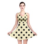 Polka Dots - Black on Blond Yellow Reversible Skater Dress