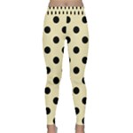 Polka Dots - Black on Blond Yellow Yoga Leggings