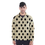 Polka Dots - Black on Blond Yellow Wind Breaker (Men)
