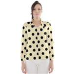 Polka Dots - Black on Blond Yellow Wind Breaker (Women)