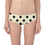 Polka Dots - Black on Blond Yellow Classic Bikini Bottoms