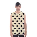 Polka Dots - Black on Blond Yellow Men s Basketball Tank Top