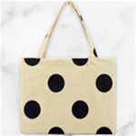 Polka Dots - Black on Blond Yellow Mini Tote Bag