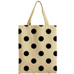 Polka Dots - Black on Blond Yellow Zipper Classic Tote Bag