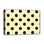 Polka Dots - Black on Blond Yellow Deluxe Canvas 18  x 12  (Stretched)
