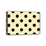 Polka Dots - Black on Blond Yellow Mini Canvas 6  x 4  (Stretched)