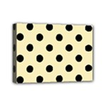Polka Dots - Black on Blond Yellow Mini Canvas 7  x 5  (Stretched)