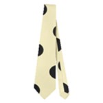Polka Dots - Black on Blond Yellow Necktie (Two Side)