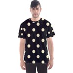 Polka Dots - Blond Yellow on Black Men s Sport Mesh Tee