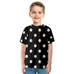 Polka Dots - Blond Yellow on Black Kid s Sport Mesh Tee