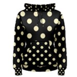 Polka Dots - Blond Yellow on Black Women s Pullover Hoodie