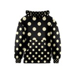 Polka Dots - Blond Yellow on Black Kid s Pullover Hoodie