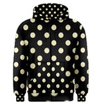 Polka Dots - Blond Yellow on Black Men s Zipper Hoodie